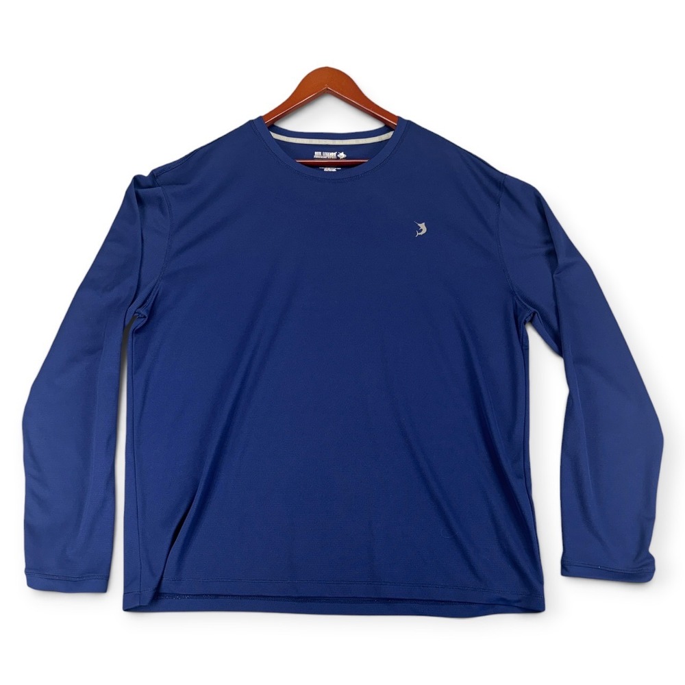 Reel Legends Freeline Mens XL Blue Long Sleeve Performance Fishing Shirt Outdoor